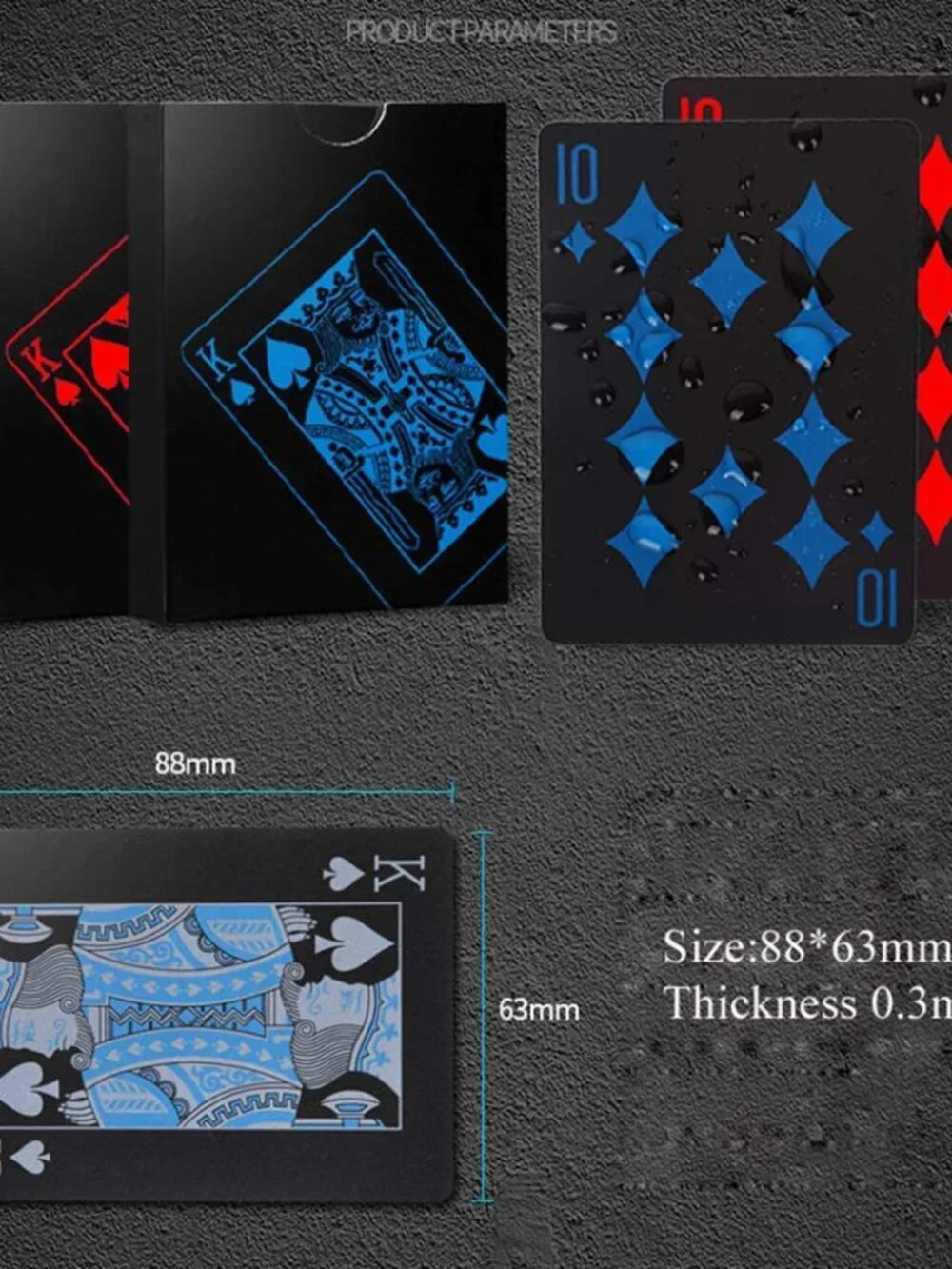 Merytes 2 Deck of Waterproof Poker Cards and Playing Cards with Flexible Plastic